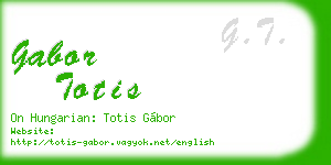 gabor totis business card