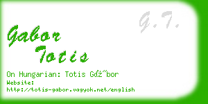 gabor totis business card